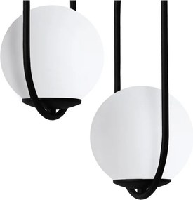 Závesné svietidlo Florence Spider, 3x biele sklenené tienidlo, b, U