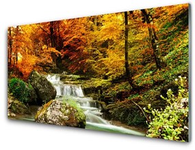 Nástenný panel  Vodopád les príroda 125x50 cm