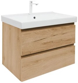 Kúpeľňová skrinka 2 zásuvky s umývadlom SAT B-Way 59x50x45 cm dub matný BWAY260OAKU1BBI, 1 ks