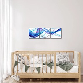 Obraz abstrakcie (s hodinami) (90x30 cm)