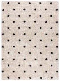 Koberec FLUFFY 2370 shaggy bodky - krém / antracit