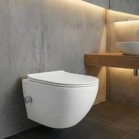 Hydroland Závesná WC misa s funkciou bidetu a SoftClose sedadlom Karat, biela