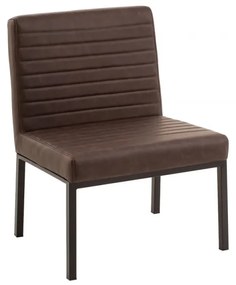 furniture-nabytek.cz - Čalúnená stolička Wingston z umelej kože, hnedá – 69×61×94 cm