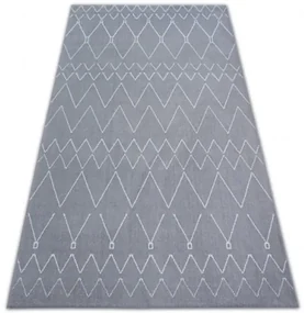 Koberec SENSE Micro 81249 ETNO Cik Cak strieborný/biely