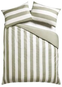 Bavlnené obliečky STRIPES bielo-zelené Rozmer obliečky: 2 ks 70 x 90 cm | 200 x 220 cm