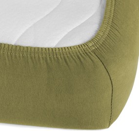 Jersey napínacie prestieradlo JR-020 Olivové 80 x 200 - výška 20 cm