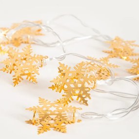 Dekoračné svetielka SNOFLOCK zlaté vločky 754388