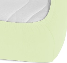 Jersey napínacie prestieradlo JR-018 Pastelovo zelené 160 x 200 - výška 20 cm