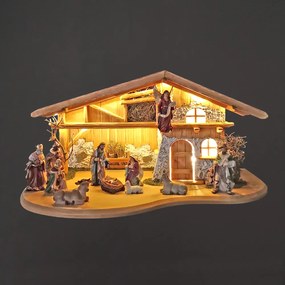 AMADEA Drevený betlehem BEZ FIGURÍK 65 cm