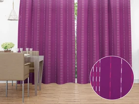 Biante Bavlnený záves Olivia OL-002 Pásiky na fialovom 140x210 cm