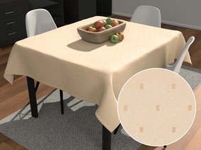 Biante Teflónový štvorcový obrus TF-085 Obdĺžničky na béžovom 80x80 cm