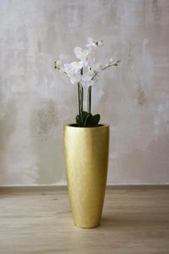 Umelá orchidea ORCHIDELIS, plast, výška 87 cm, biela