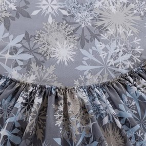 Plachta z mikrovlákna SNOWFLAKE modrosivá 180x200 cm