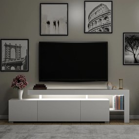 TV stolík/skrinka Belize (lesk biely). Akcia -18%. Vlastná spoľahlivá doprava až k Vám domov. 1072527