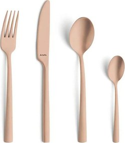 Sada 16 nerezových príborov MANILLE VINTAGE, medená