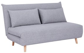 Pohovka Spike II, sivá / prírodné drevo