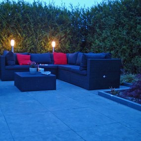 Moderné vonkajšie lampy na stĺp z nerezovej ocele 110 cm IP44 - Rox