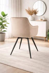 JEDÁLENSKÁ OTOČNÁ STOLIČKA INGE TMAVO BÉŽOVÁ