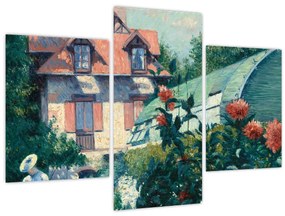 Obraz - Gustave Caillebotte, Dahlias, Garden at Petit Gennevilliers, reprodukcia (90x60 cm)