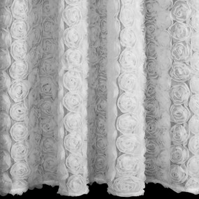ZÁCLONA NA PÁSKE EVA MINGE ROSES1 140X270 CM BIELA