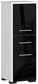 Kúpeľňová skrinka FIN 30 2D 1SZ 85 cm čierna, lesk