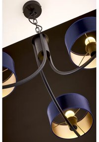 Jupiter 2099 - Luster na reťazi ARTHUR 3xE27/15W/230V modrá/čierna