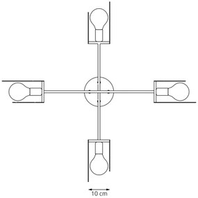 Luster na lanku XOTIC 4xE27/15W/230V čierna