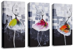 Súprava obrazov TANEČNÍCI 3 ks viacfarebná