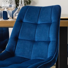 JAKS Jedálenská stolička Chic velvet modrá