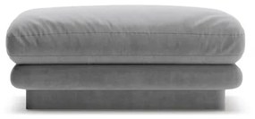 Svetlosivá zamatová podnožka Torino – Micadoni