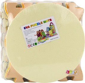LEAN Toys Mäkké puzzle vzdelávacie penové podložky EVA Animals Brown 16 el.