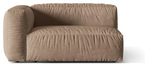 Svetlohnedý zamatový modul pohovky (ľavý roh) Martina – Micadoni