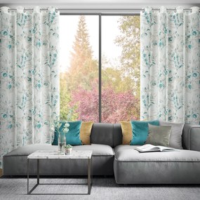 ZÁVES NA KRÚŽKOCH AVA 140X250 CM LISTY