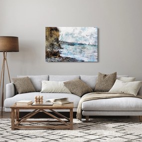 Obraz - Útes, akvarel (90x60 cm)