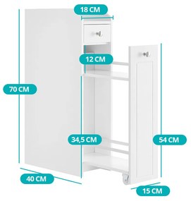 Úzka skrinka na kozmetiku