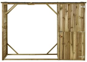 Prístrešok na náradie a drevo, borovica 253x80x170 cm