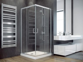 Besco Štvorcový sprchovací kút MODERN 190 SQ 80x80 (90x90), výška 190 cm - bez vaničky BESCO-Rozmery: 80x80, BESCO-Profily: profily: chróm, výplň: tr…