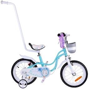 Detský bicykel 14" Little Swan RoyalBaby RB14-18 - modrý