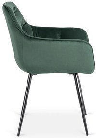 Stolička STAR zelená velúrová