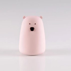 LED RGB Detská dotyková lampička BEAR LED/0,8W/5V ružová + USB