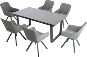 Doppler LIVORNO PARIS sivé, otočné kreslá, 6+1