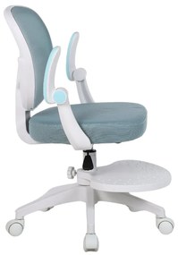 Detská otočná stolička Neoseat JUNI 008 s podnožou — látka, modrá