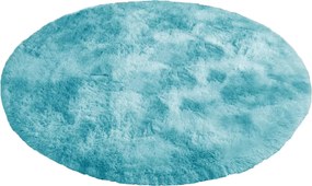 Okrúhly koberec Shaggy Ombre v modrej farbe | NajAladin.sk Rozmer: 80 cm