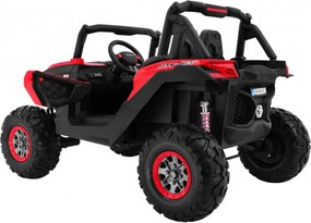 Ramiz Detský kočík SuperStar červený + pohon 4x4 + diaľkové ovládanie + batožinový priestor + MP3 LED + zámok dverí