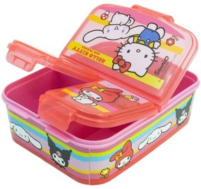 Multibox na desiatu Hello Kitty a priatelia s tromi priehradkami | Bez obsahu BPA