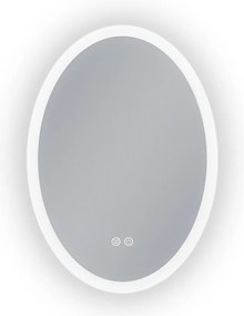 Erga Paola, oválne LED zrkadlo 50x70cm, 1725 lm, 3 farby svetla, predné a zadné osvetlenie, ERG-V01-302-5070-00