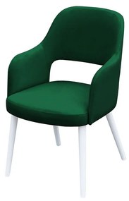Kreslo JK85 R, Dostupné poťahy: Magic Velvet 2225, farebné prevedenie stoličky v dreve: biela