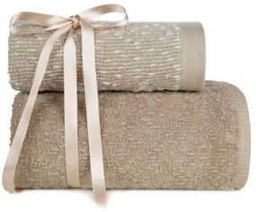 FROTÉ UTERÁK TAMINA SADA 50X90 CM, 70X140 CM BÉŽOVÁ