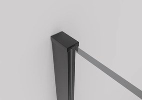 Cerano Onyx, sprchová zástena Walk-in 100x200 cm,8 mm číre sklo, čierny profil, CER-CER-DY101B-100-200