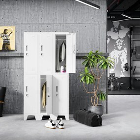 Šatníková skriňa pre zamestnancov biela BARTEK 1 Plus 292 x 1720 x 450 mm